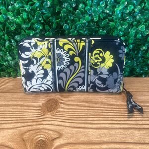 Vera Bradley Accordion Wallet Color Baroque Black Gray Green